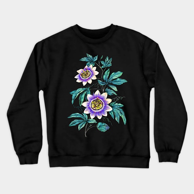 Passion flower. Witchy herbs Crewneck Sweatshirt by Sitenkova